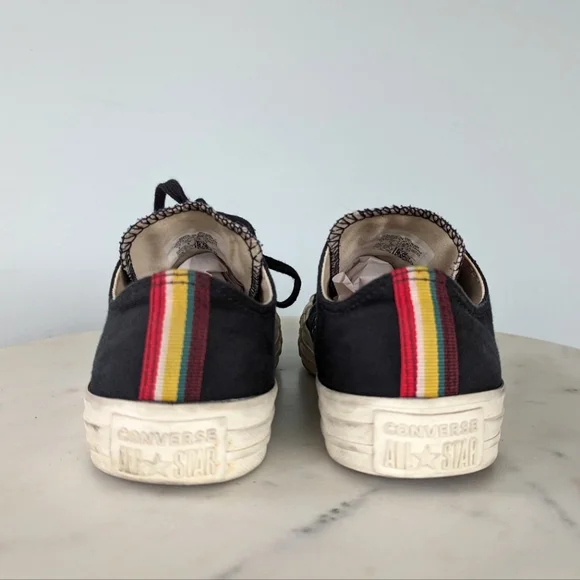 Converse Women's Black & Red Floral Low Top Sneakers - Picture 8 of 14